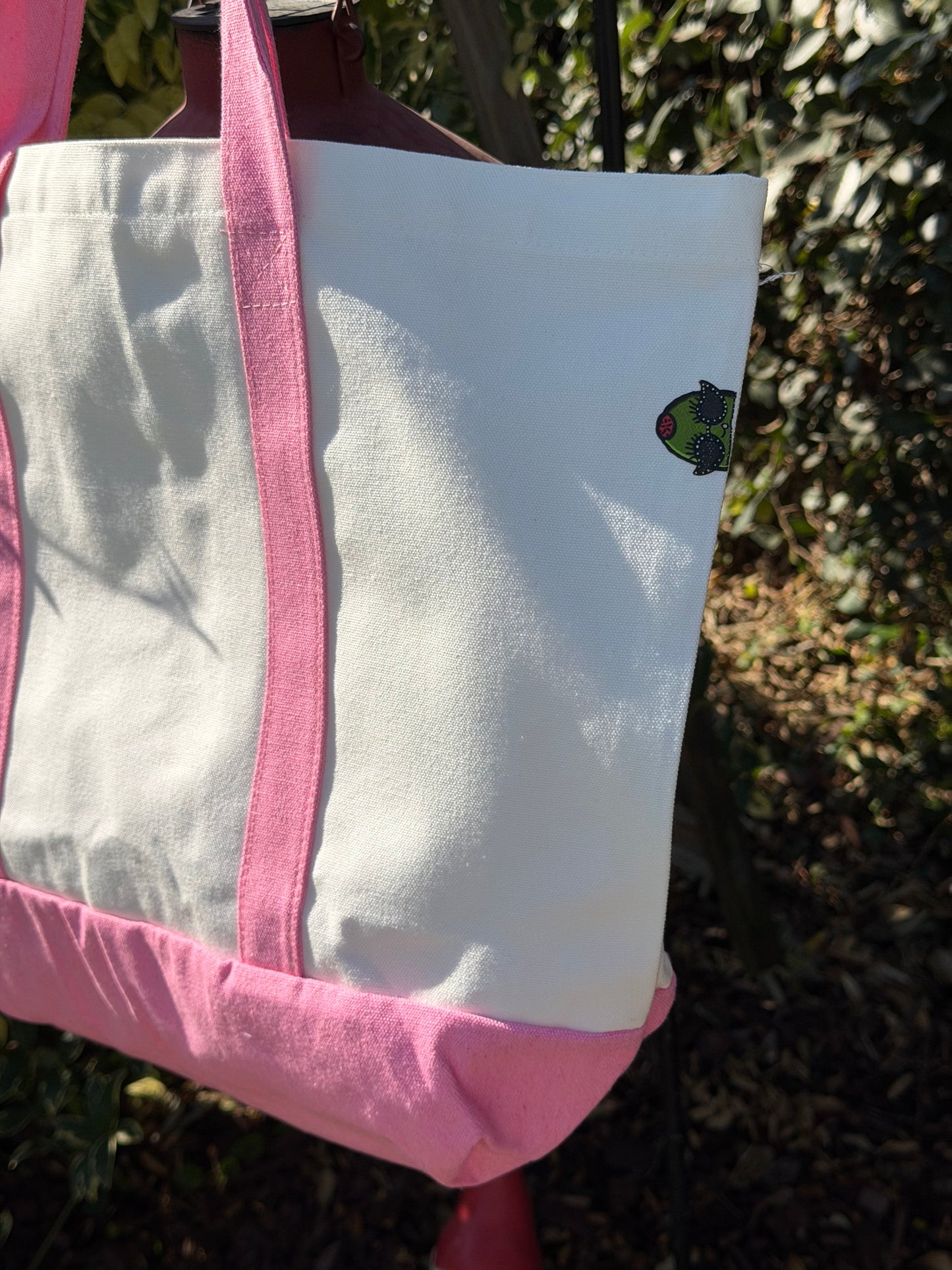 xl pink summer olive tote