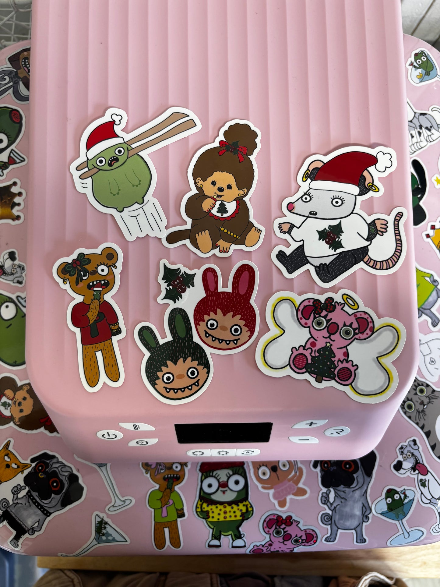 family christmas sticker pack (6 pieces)