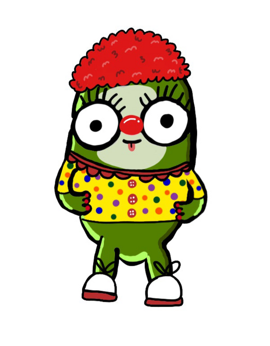 olive clown sticker (limited edition)