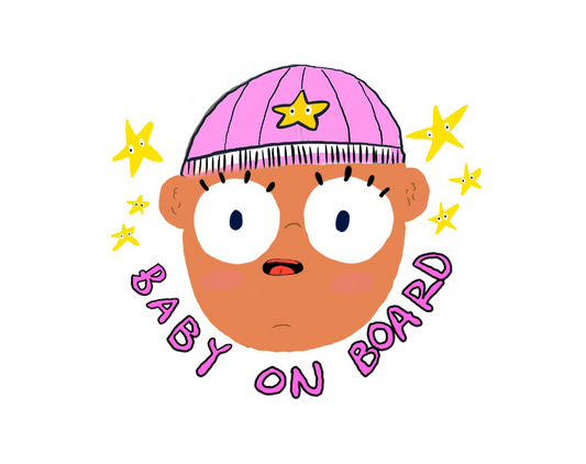 baby on board (girl) sticker