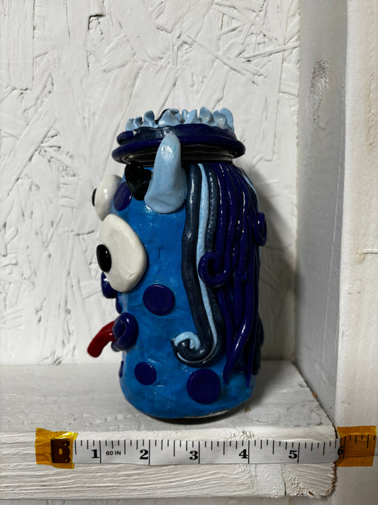 blue horned barley monster jar
