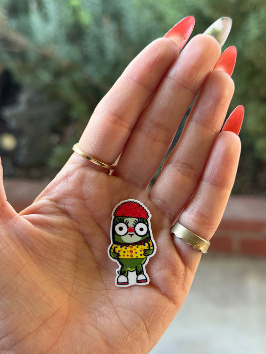 clown olive temporary tattoo