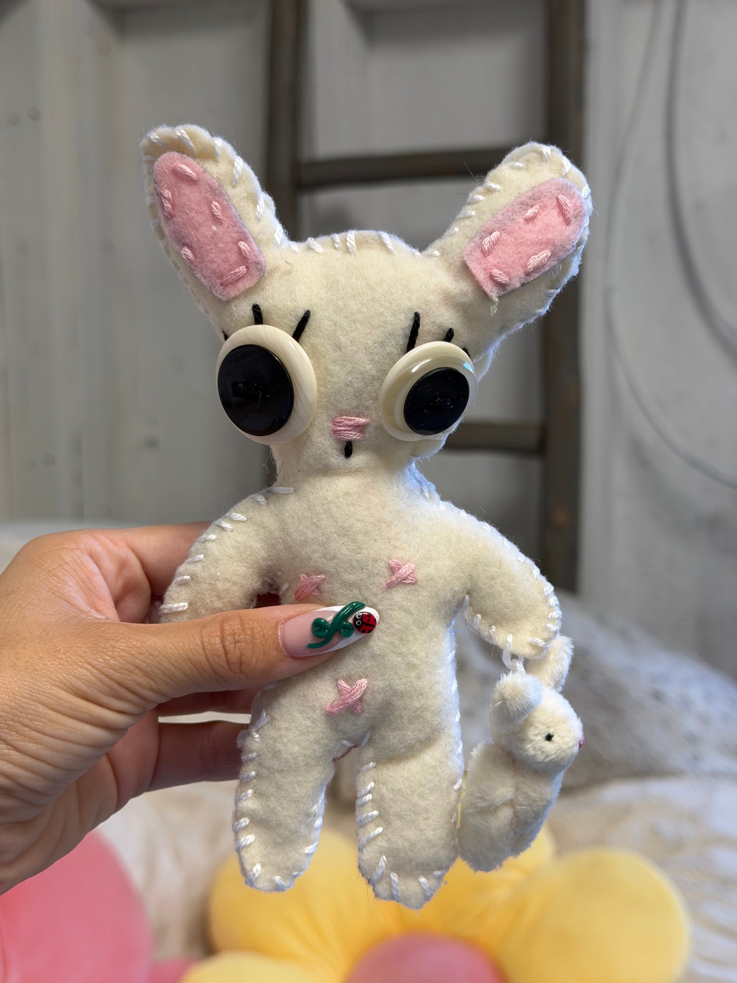 handmade bitty bunny plushie