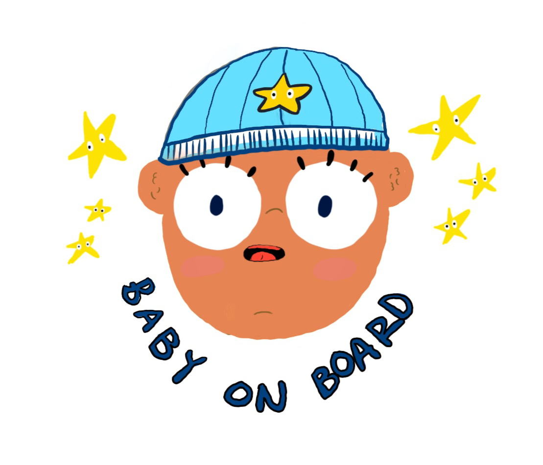 baby on board (boy) sticker