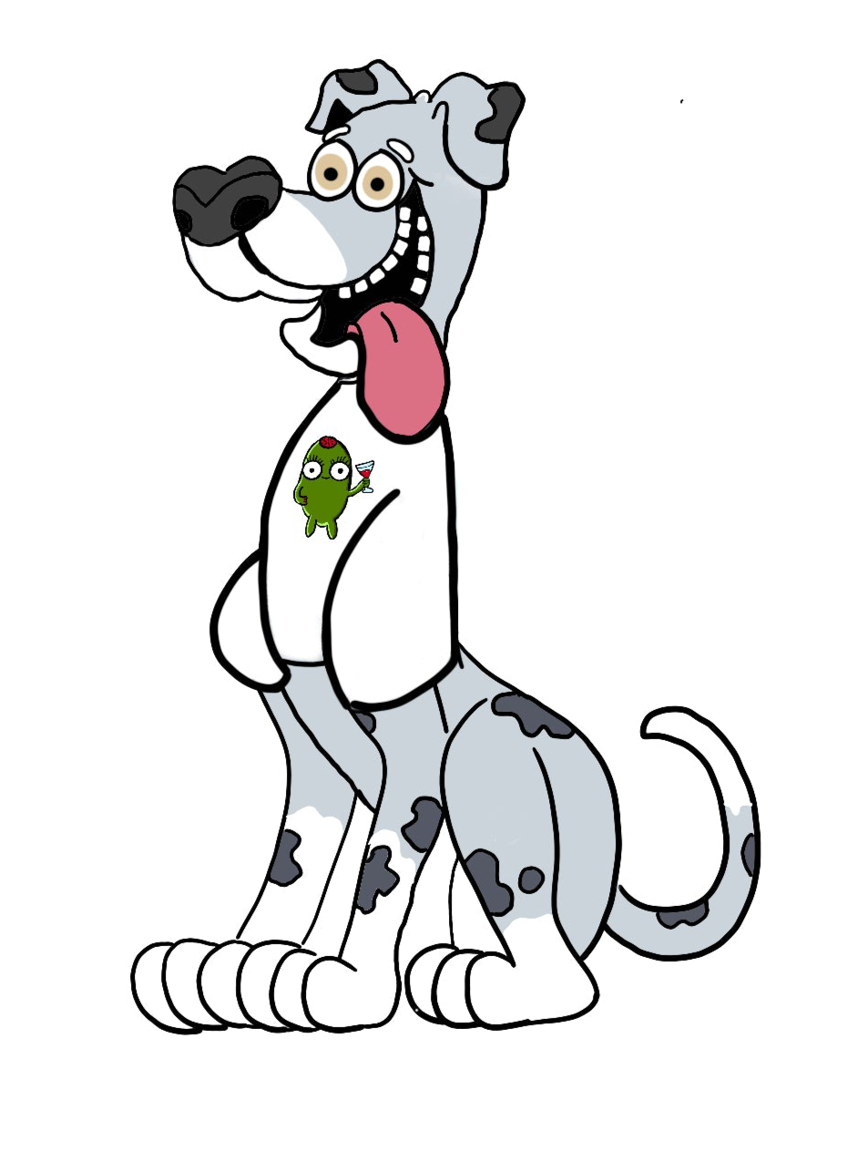 tucker with olive t-shirt sticker  #LLT #LLO