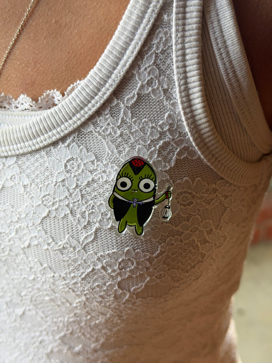 vampire olive pin