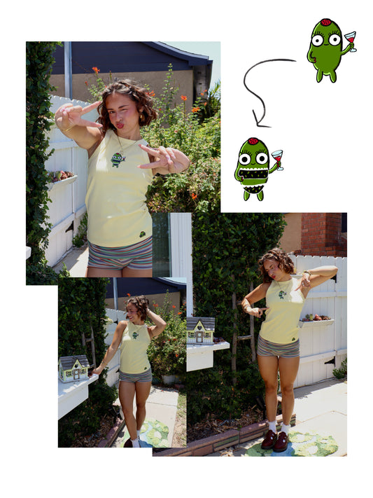 summer olive ribbed tank