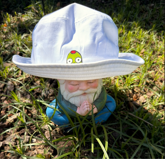 peak a boo olive bucket hat