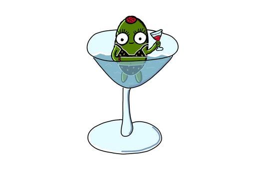 bikini olive soaking in martini sticker 👙