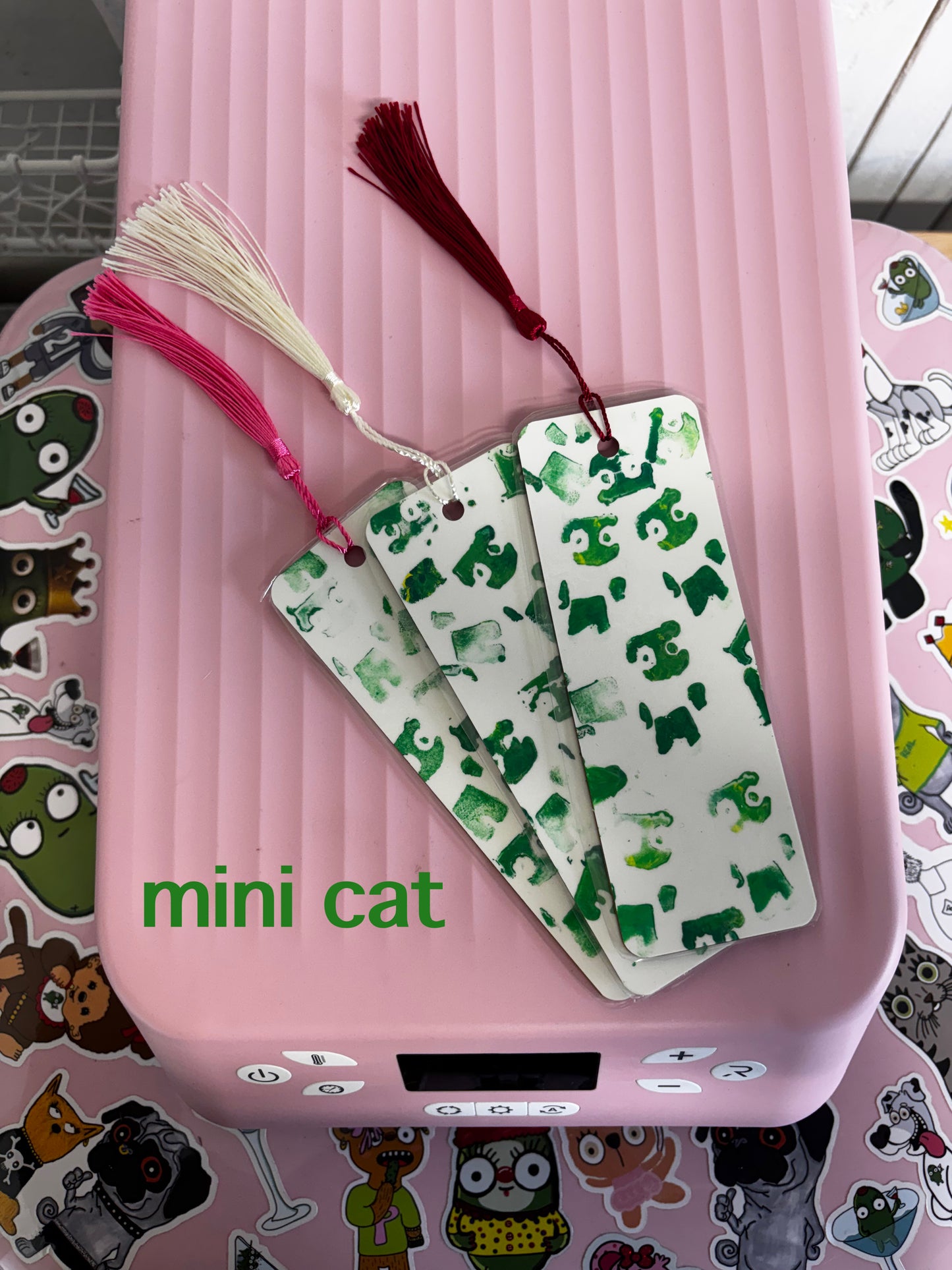 hand printed bookmarks