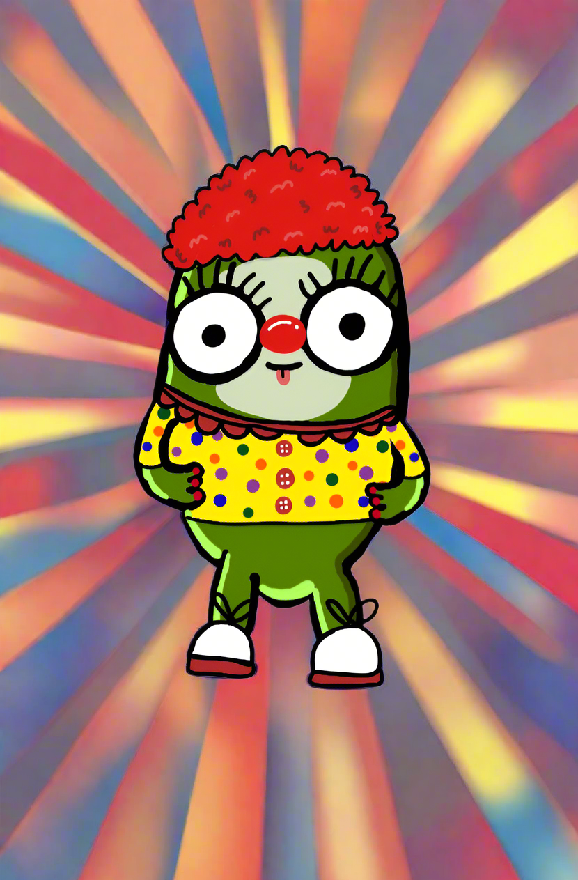 olive clown sticker (limited edition)
