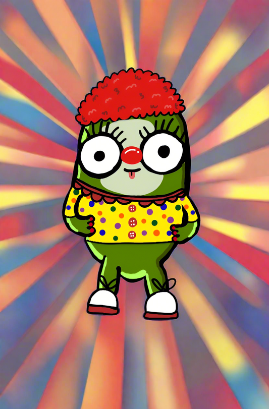 olive clown sticker (limited edition)