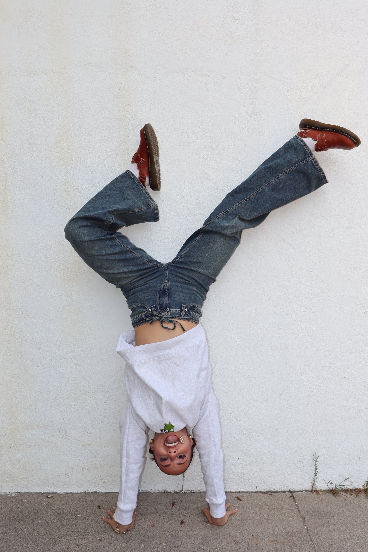 og olive crewneck jacket