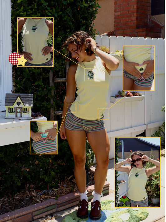 summer olive ribbed tank