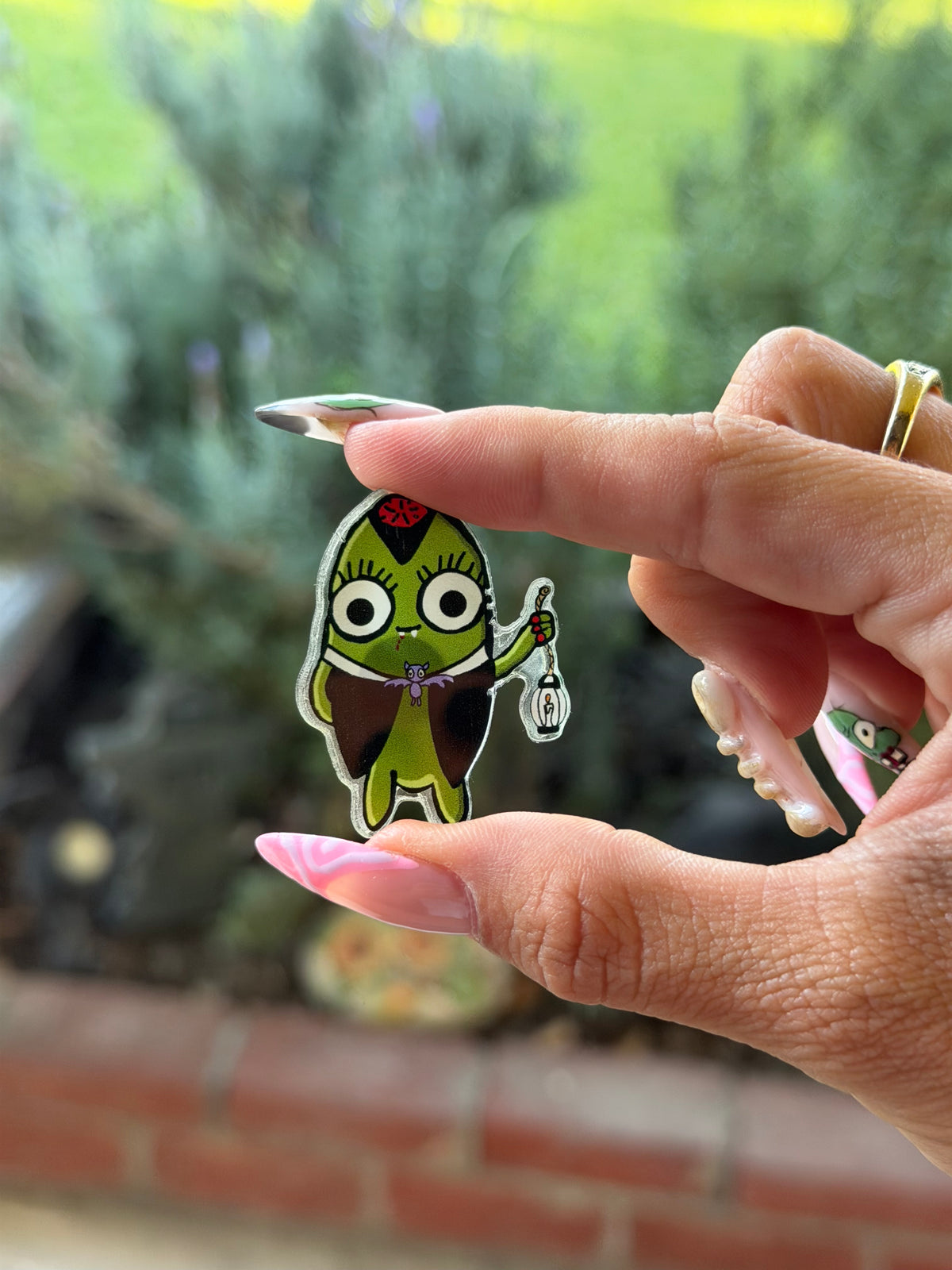 vampire olive pin