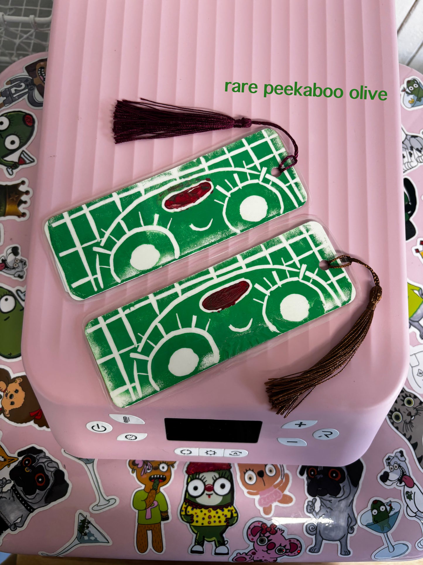 hand printed bookmarks