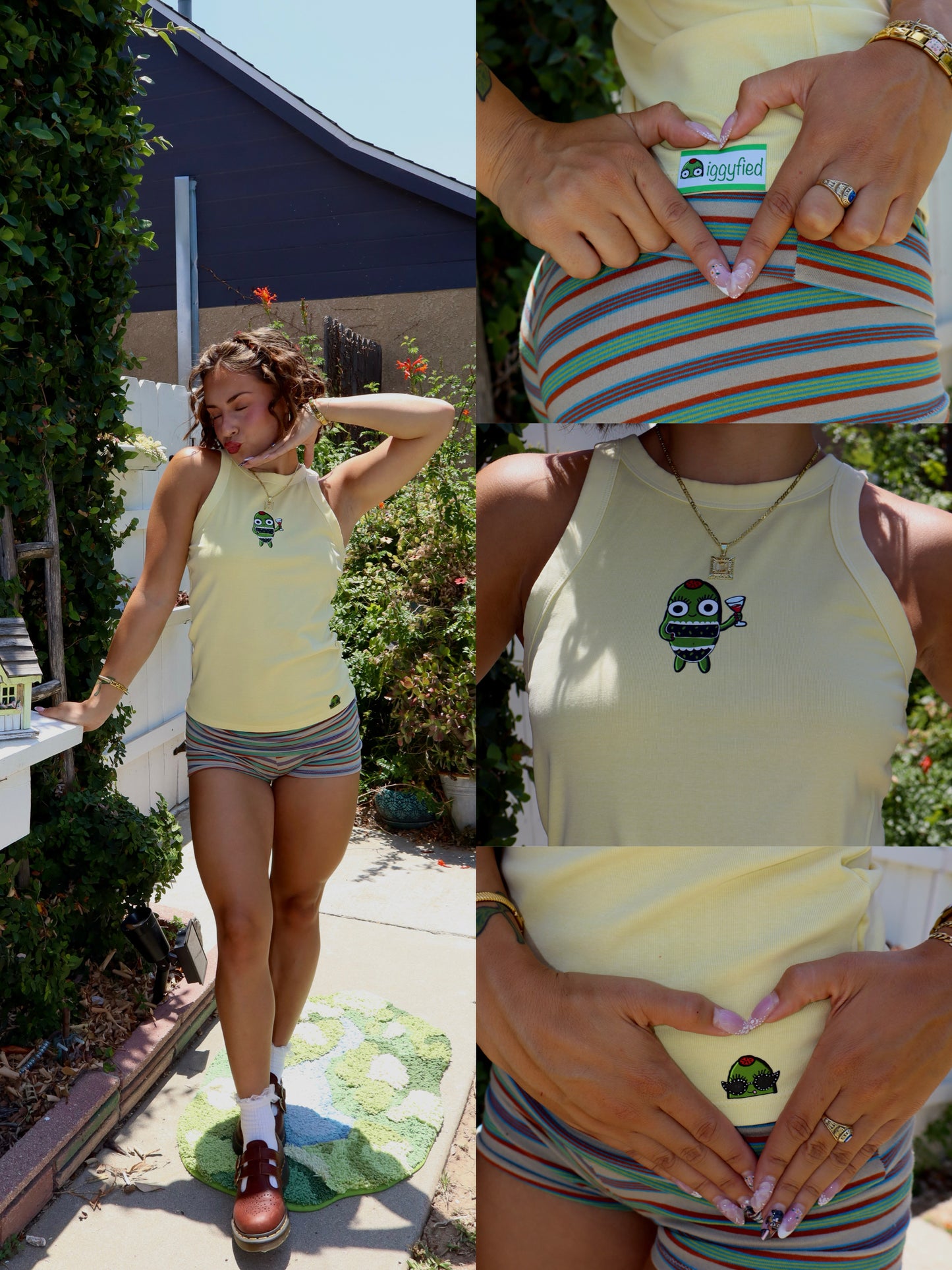 summer olive ribbed tank