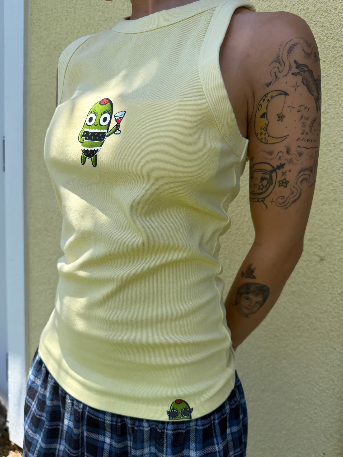 summer olive ribbed tank
