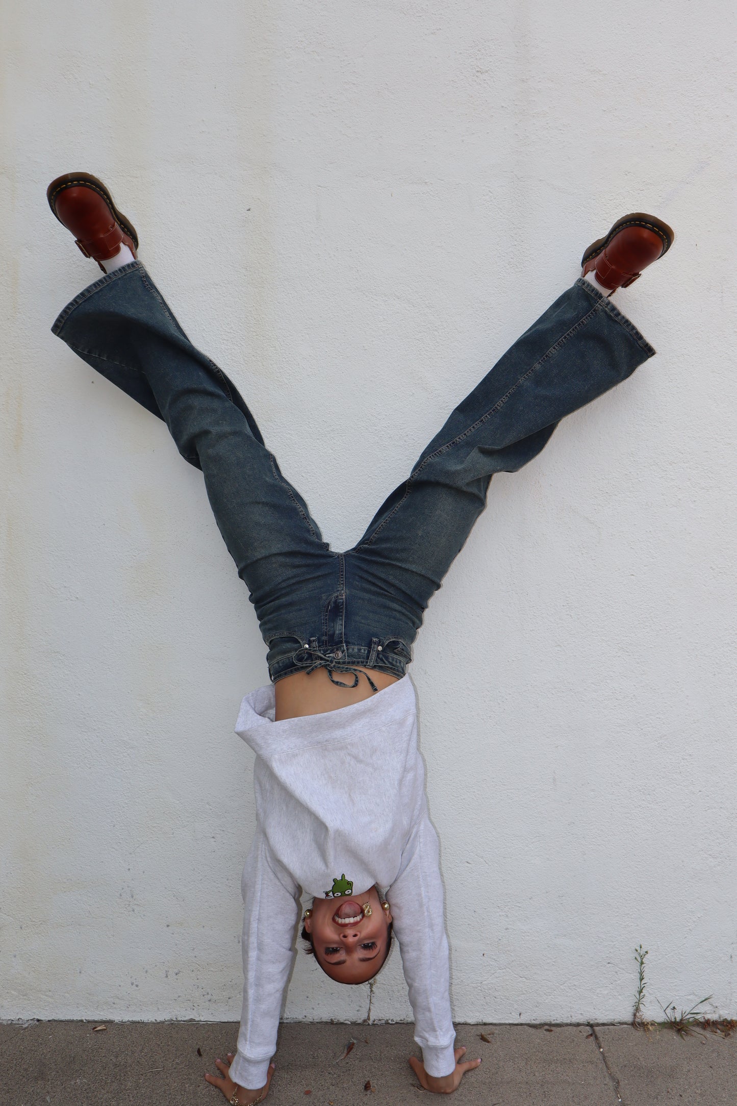 og olive crewneck jacket