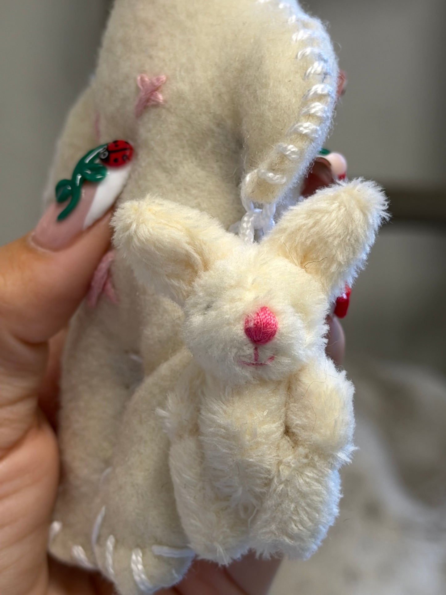 handmade bitty bunny plushie