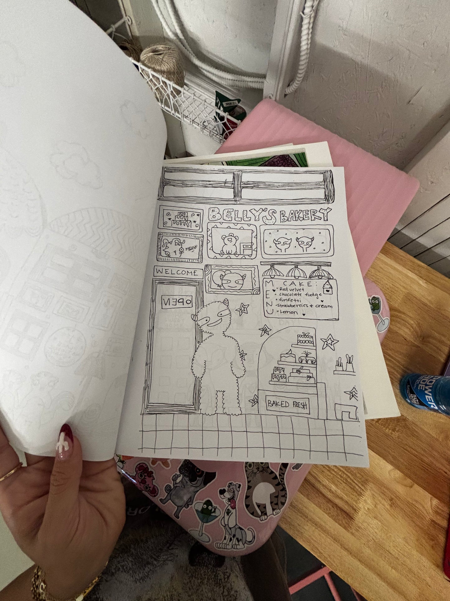 hand drawn iggyfied coloring book